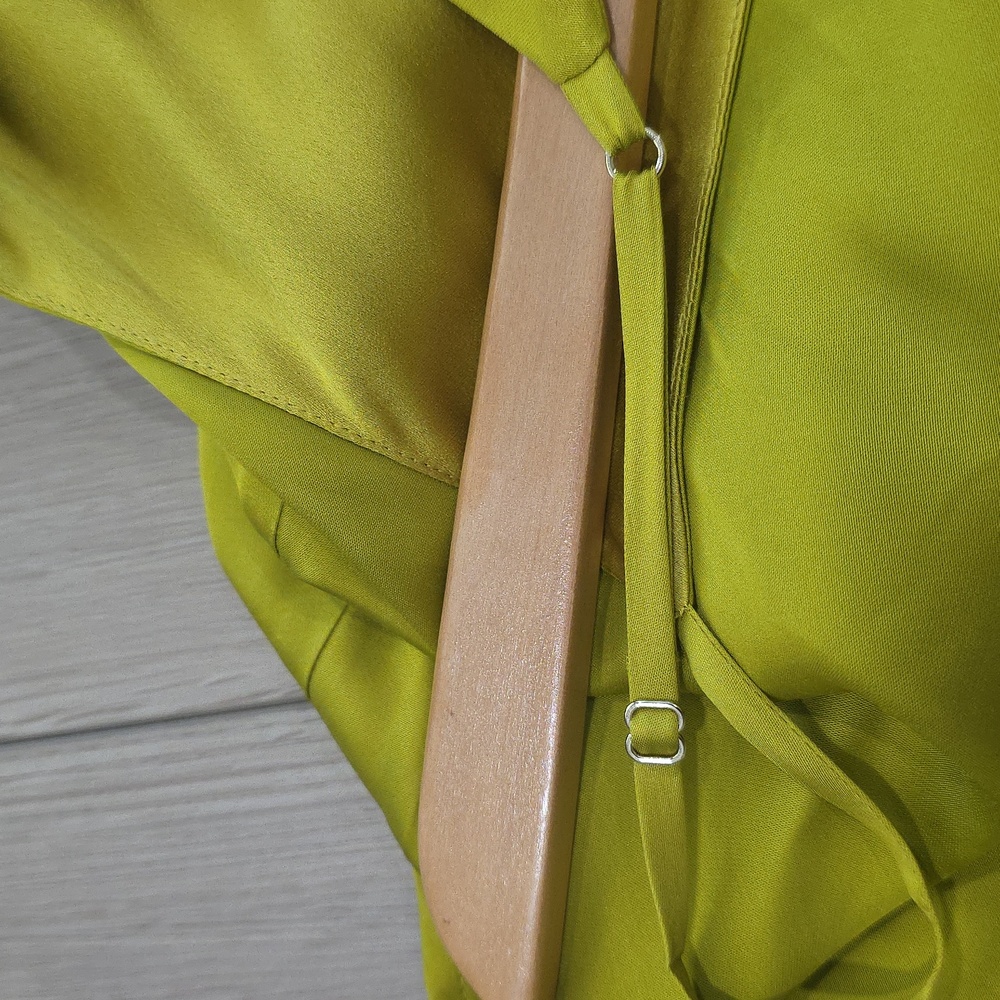 Marciano Satin Slip Dress in Chartreuse - Picture 14 of 14